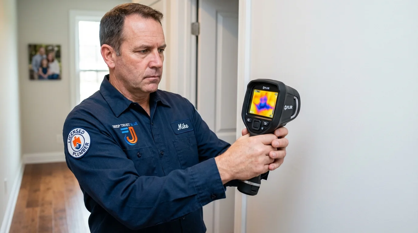 Thermal imaging leak detection by Johns Plumbing LLC in Farmersville